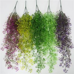 VENTE CHAUDE! Rotin Osier artificiel en plastique fausses plantes vertes décoratives murales