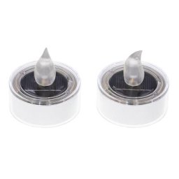 Photophores LED solaires, 5,2 cm Ø, 2 pièces