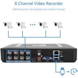 Cctv de sécurité 8 canaux 8CH AHd CVI/TVI/DVr nvr 5 en 1 Enregistreur vidéo en temps réel 100-240V