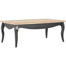 Table salon Moderne - Table basse Noir et marron 110 x 60 x 40 cm Bois de pin massif FR27165
