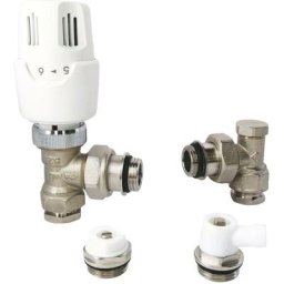 Kit thermostatique equerre nickelé - na