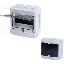 Coffret électrique étanche 8 modules IP65 livré + 6 entrées câble et borniers