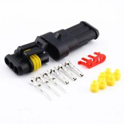 3 Pin Way connecteur de Fil, Kit de 3 Broches Plug Connecteur Étanche Électrique 1.5mm Terminaux
