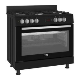 Cuisiniere Beko GM15311DBNS - 90cm - 4 Gaz + 1 Double couronne - Multifonction - Nettoyage catalyse