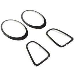 Lot de 4 garnitures de protection de phare arrière noir brillant pour Mini R56 R57 R58 R59 Cooper s