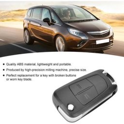 Accessoire de botier de clé pliable de voiture automatique 2 boutons convient pour Vauxhall/Opel
