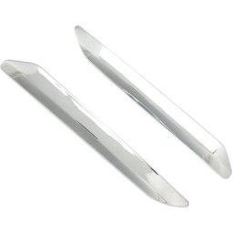 Lot de 2 bandes de pare-chocs avant gauche droite anti-rayures chrome argent de remplacement pour