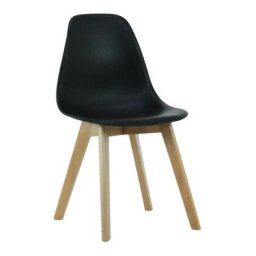 Life Interiors - Lot de 1/2/4 Rico Plastic Dining Chair Single - Noir - Noir