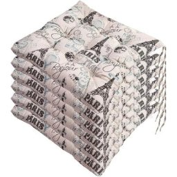 Lot de 6 galettes de Chaise 40x40, Coussin décoratif Coussin Coussin de Chaise Coussins de Jardin,