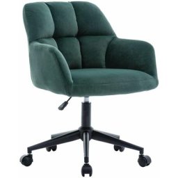 Chaise de Bureau à Roulettes Fauteuil Bureau Chaise Bureau Réglable en Hauteur à Domicile, Velours,