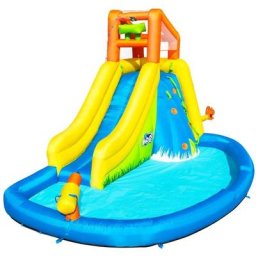 Bestway - Aire de jeux avec toboggan, pataugeoire et canon à eau Mont Splashmore