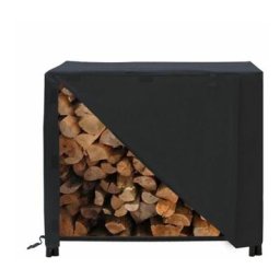 Support à Bois de Chauffage avec Couvercle Grande Capacité Extérieur Porte-bûches de Cheminée avec