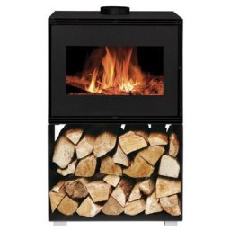Poêle à bois matteo 10KW bûches 50CM - Noir - Noir