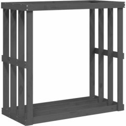 Porte-bûches d’extérieur Gris 108x52x106 cm Bois massif de pin vidaXL - Gris