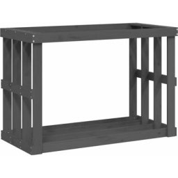 Porte-bûches d’extérieur Gris 108x52x74 cm Bois massif de pin vidaXL - Gris