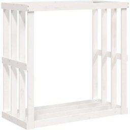 Vidaxl - Porte-bûches d'extérieur Blanc 108x52x106 cm Bois massif de pin Blanc