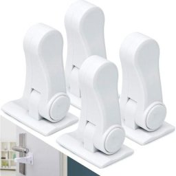 4 Pcs Bloque Porte Serrure de Sécurité pour Enfant et Bébé Poignées Rotatives Fenêtre Bébé