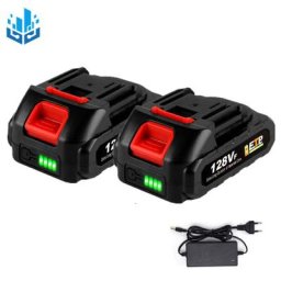 Batterie 128vf, batterie de remplacement rechargeable au lithium-ion avec indicateur led pour