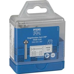 PFERD SET KES HSSE DIN 335 C90° 3 25202155 Jeu de fraises coniques HSS 1 pc(s)