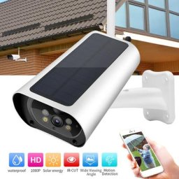 Caméra à énergie solaire WiFi 1080P Double source de lumière Vision nocturne Audio bidirectionnel
