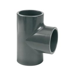 Fitt - Té pvc 90° ø 50 mm Gris