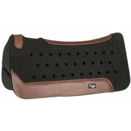 Cob/full, Noir: Tapis de selle western absorbant les chocs et respirant avec rembourrage en feutre