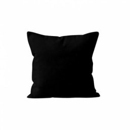Soleil D'ocre - Housse de coussin unie 40x40 cm alix noir, par Noir