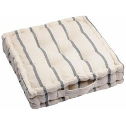 Lovely Casa - Coussin de sol 45x45 cm St Trop anthracite coton - Gris foncé