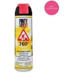 Peinture en aérosol pintyplus tech 650cc marqueur fluo 360° rouge t107