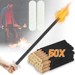 Swanew - Torche jardin Torches de cire Party 72cm Temps de combustion 90 min 50x - noir