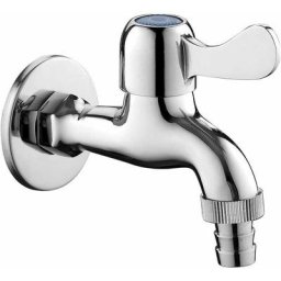Serbia - Robinets de Machine à Laver Eau Froide (1/2''), Robinet de Extérieur/Jardin, Laiton/Chromé
