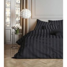 Parure de lit 100% Coton – Housse de Couette Prestige + Taies d'Oreillers 63x63cm – Satin de Coton
