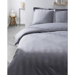 Parure de lit 100% Coton – Housse de Couette Prestige + Taies d'Oreillers 63x63cm – Satin de Coton