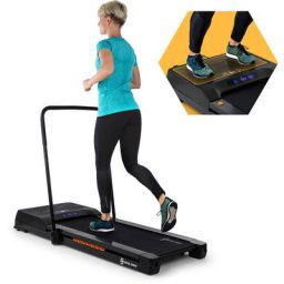 Capital Sports - Workspace Fusion Tapis de course 1-12km/h & plaque vibrante Bluetooth - - Noir
