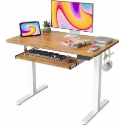 Fezibo - Bureau Assis Debout Électrique avec Plateau Clavier - 100*60cm Bureau Table Debout