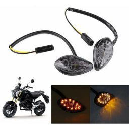 Clignotant goutte d'eau moto,1 Paire Moto Flush led Clignotants Lumière Super Bright led Clignotant