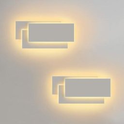 2 pack 24W led Appliques Murales Interieur Blanc Simple Design Murale Applique pour Couloir