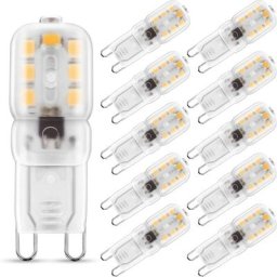 2W G9 Blanc Chaud 3000K, Ampoule led, 25W Ampoule Halogène Équivalent, 230V ac 200lm, 360° Larges