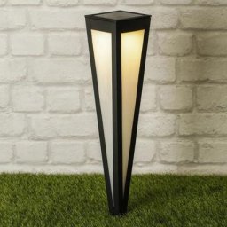 HI - Lampe sur piquet solaire à led de jardin 58 cm Noir n/a