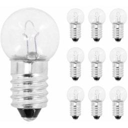 10x Ampoule E10 12V 4W culot 10mm à visser universel incandescent maison bricolage cyclomoteur
