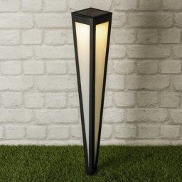 HI - Lampe sur piquet solaire à led de jardin 75 cm Noir n/a