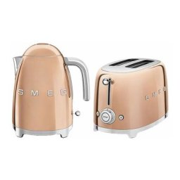 Smeg - Pack Bouilloire 1.7L 2400W + Grille-pain Toaster 2 Fentes 950W Cuivré Années 50 - Bronze