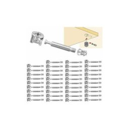 40 Set Raccord de Came Ø15mm Connexion de Panneaux D'armoires de Meubles M6X40mm Connecteur