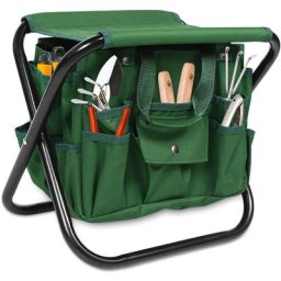Tabouret de jardin Tabouret de Jardin Pliable avec Sac à Outils Portable Siège de Jardin Hengmei