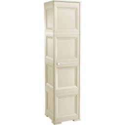 Tontarelli - Meuble Résine 4 Modules avec Porte Finition Bois Omnimodus Angora - Angora