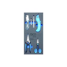 Bgs Technic - Insert de servante d'atelier 1/3 : Jeu de couteaux et cisailles 6 pièces