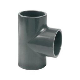Fitt - Té pvc 90° ø 63 mm Gris