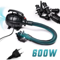 Pompe à Air Électrique - 4 Buses, 600 w, 220 – 240V - Pompe à Air Gonfleur, pour Tapis de
