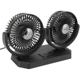 Ventilateur de Voiture 12 v, Double Tête de Ventilateur de Voiture usb, Ventilateur Portable à
