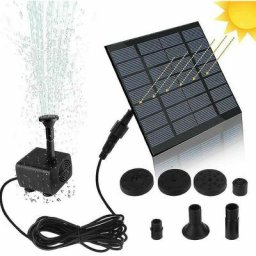 GP - Pompe solaire pour fontaine, pompe à eau avec panneau solaire monocristallin 1,2 w pour bassin